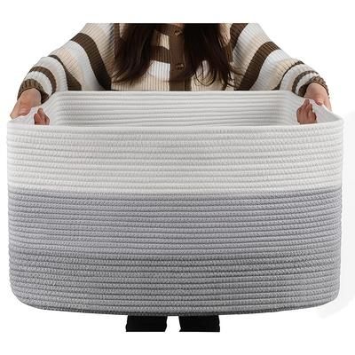 TEMU 1pc Kensaker Extra Large 90l Rope Woven Laundry Basket, Multipurpose Storage Bin For Toys And Blankets, Ideal For Baby Room And Living Room Organization