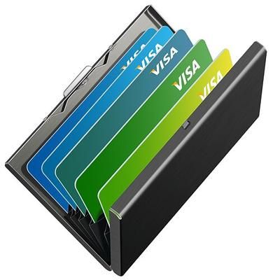 porta carte di credito rfid portafoglio in acciaio inox porta carte di credito porta biglietti da visita per donna uomo