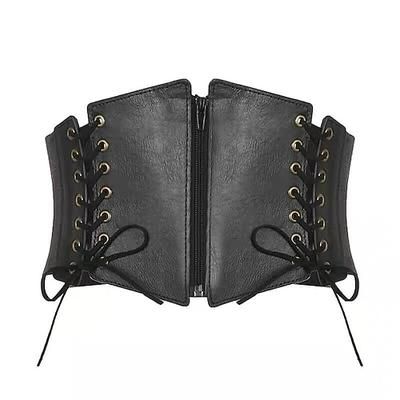 Punk Gotico Medievale Rinascimento Corsetto Cintura in Vita Chiusura lampo Costume Per donna Celtico Costumi da pirata Fantasia Halloween Carnevale martedì grasso Feste LARP Adulti Cintura