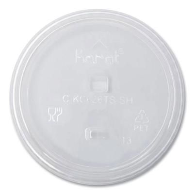 Karat PET Lids, Strawless Sipper, Fits 12 oz to 24 oz Cold Cups, Clear, 1,000/Carton (KRTCKC626TSSH)