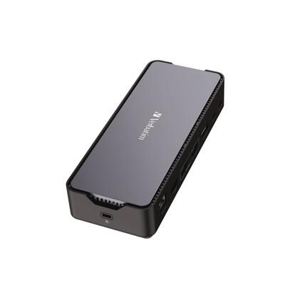 Verbatim USB-C Pro Docking Station 15-in-1 SSD Enclosure, Audio/DisplayPort/HDMI/Micro SD/NVMe/RJ45/SD/USB-A/USB-C/SATA, Gray (VER32173)