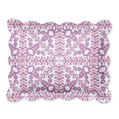 100% Cotton Florence Sham by BrylaneHome in Mauve Orchid Tile (Size KING) Pillow