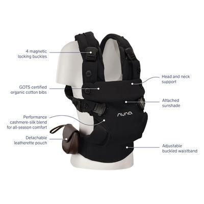 Nuna CUDL Luxe 4 in 1 Baby Carrier - Caviar
