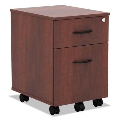 Alera VABFMC Valencia Series Mobile Box/File Pedestal, 15.88w x 19.13d x 22.88h, Medium Cherry ALEVABFMC