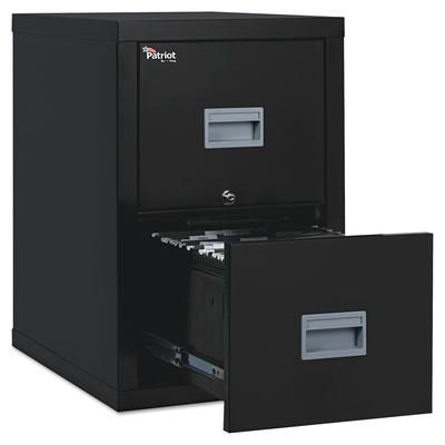 Fireking 2P1825CBL Patriot Insulated Two-Drawer Fire File, 17.75w x 25d x 27.75h, Black FIR2P1825CBL