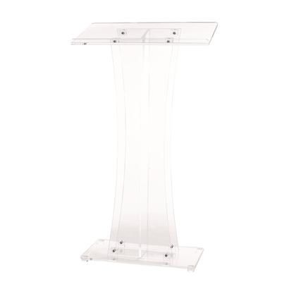 AdirOffice Acrylic Stand-Up Podium Lectern Speaker Stand, 26 x 13 x 47, Clear (ALHI66102)