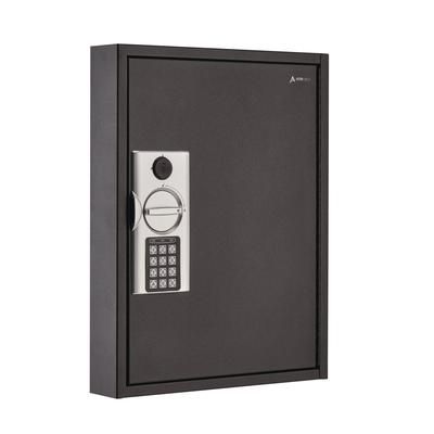 AdirOffice Steel Digital Lock Key Cabinet, 60-Key, 13 x 2.6 x 17, Stainless Steel 304, Black (ALHI68060BLK)