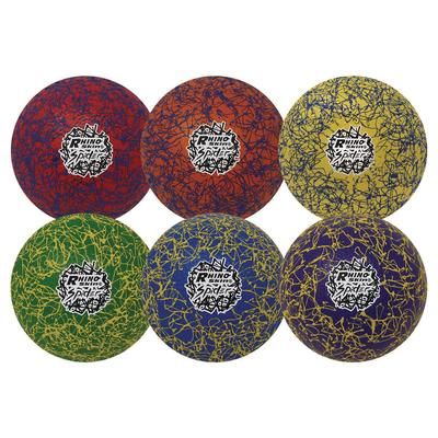 Champion Sports Rhino Skin Spider Dodgeball Set, 6.3" Diameter, Assorted Colors, 6/Set (CSIRXSPDRSET)