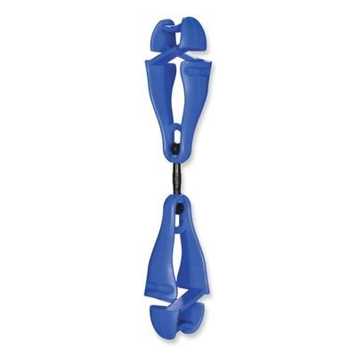 Ergodyne 19517BULK Squids 3420 Dual Clip Swivel Glove Clip Holder, 1 x 0.6 x 5.5, Acetal Copolymer, Blue, 100/Pack, Ships in 1-3 Business Days - Case