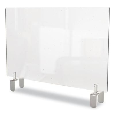 Ghent MFG PEC3029A Clear Partition Extender with Attached Clamp, 29 x 3.88 x 30, Thermoplastic Sheeting GHEPEC3029A