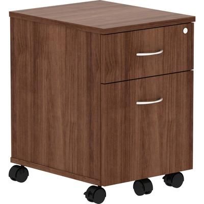 Lorell 16230 Pedestal, Mobile, B/F, 15-3/4"x19-7/8"x22-7/8", Walnut LLR16230