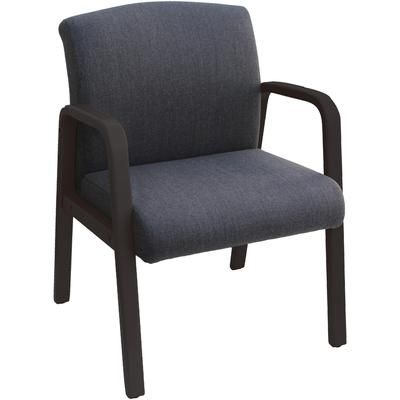 Lorell 68559 Gray Flannel Fabric Guest Chair, Gray, Black Fabric Seat, Wood Frame LLR68559