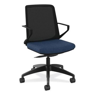 Hon CLQIMAPX13T Cliq Office Chair, Supports Up to 300 lb, 17" to 22" Seat Height, Navy Seat, Black Back/Base HONCLQIMAPX13T
