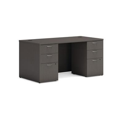 Hon MOD177 Mod Double Pedestal Desk Bundle, 60" x 30" x 29", Slate Teak HONMOD177