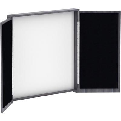 Lorell 69625 Dry-erase Whiteboard Presentation Cabinet, Hinged Door, Dry Erase Surface, 1 Each, 47.3" x 47.3" x 4.8" LLR69625