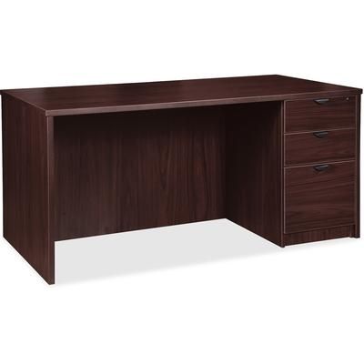 Lorell PD3672RSPES Right-pedestal Desk, B/B/F, 72"Wx36"Dx29"H, Espresso LLRPD3672RSPES