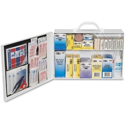 PackIt 100 Person Industrial First Aid Kit, Steel, Carry Handle, Wall Mount (579-6135)
