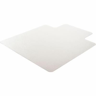Lorell 69165 Chairmat, Textured Top, Wide 46 x60 , Lip, 25 x12 , Clear LLR69165