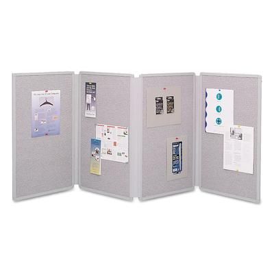Quartet® 773630 Tabletop Display Presentation Board, 72 x 30, Gray Surface, Gray Frame