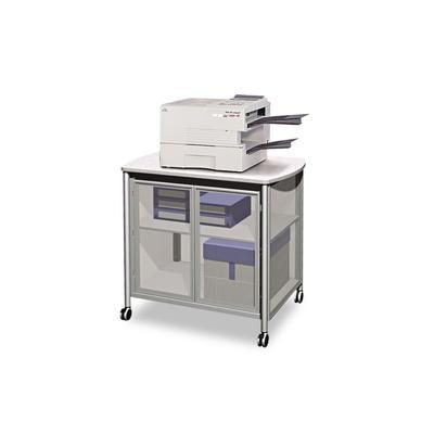Safco 1859GR Impromptu Deluxe Machine Stand w/Doors, 34-3/4w x 24-1/4d x 30-3/4h, Silver/Gray SAF1859GR
