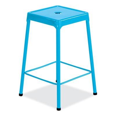 Safco Steel Counter Stool, Backless, Supports Up to 250 lb, 25" High BabyBlue Seat, BabyBlue Base (SAF6605BU)