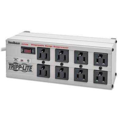 Tripp Lite ISOBAR825ULT Isobar Surge Protector, 8 Outlets, 25 ft. Cord, 3840 Joules, Metal Housing TRPISOBAR825ULT