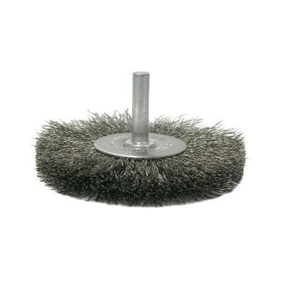 Weiler Crimped Wire Radial Wheel Brush, 3 in D, .0118 Steel Wire (804-17965)