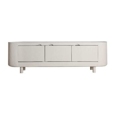 Credenza in legno di mango bianco 171x38x51 cm