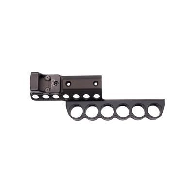 Mesa Tactical SureShell 6-Shell Side Saddle with Trijicon RMR Mount Fits Beretta 1301 Tactical 12 Gauge Aluminum Matte Finish Black 95290