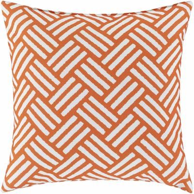 Birdsnest 16" Square Coastal Ivory/Burgundy Outdoor Throw Pillow - Boutique Rugs