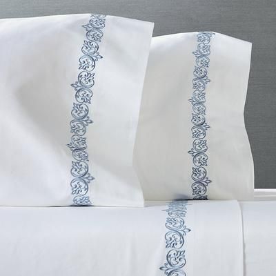 Set of 2 1000 Thread Count Scroll Pillowcases - Mist Blue, Standard - Frontgate Resort Collection™