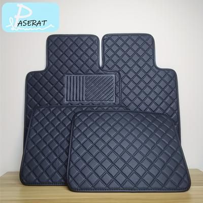 TEMU 4pcs Set Of Pvc Car Floor Mats - Suitable, Easy To Clean, Stylish Design, Suitable For All Vehicles, Complete Set Of Car Floor Mats