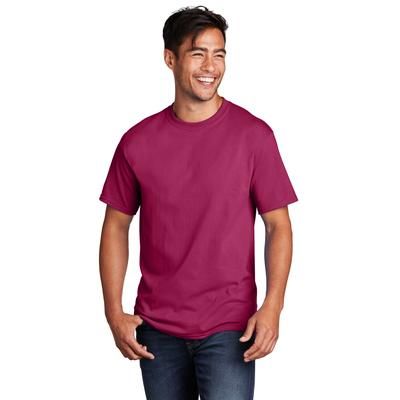 Port & Company PC54 Core Cotton Top in Flush Pink size Large | Blend