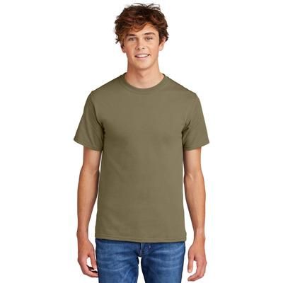 Port & Company PC61 Essential Top in Coyote Brown size Medium | Polyester Blend