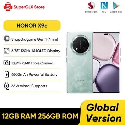 Global Version HONOR X9c 5G Smartphone 6.78" Anti-Drop 120Hz Display 108MP Dual Cameras 6600mAh Battery 2SIM Android14 IP65M