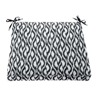 BH Outdoor Performance Patio Chair Cushion by BrylaneHome in Black Ikat Patio Cushion