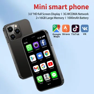SERVO 15SE Small Smartphone Dual SIM 3G WCDMA GPS WIFI Portable 3.0"Display Android 8.1 System TYPE-C Mini Mobile Phone 2GB+16GB