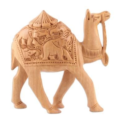Camel Ride,'Hand-Carved Sculpture from India (6 Inch)'
