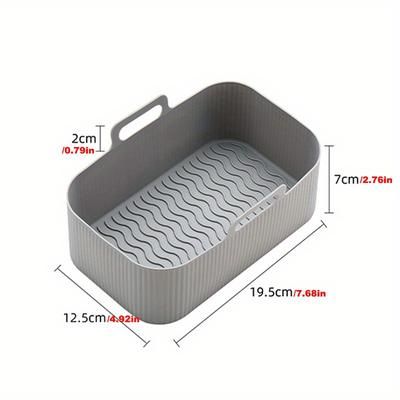TEMU Silicone Air Fryer Basket Tray, 1pc Replacement Accessory For Ninja Fryers, Multipurpose Cooking And Baking Mat For Kitchen And Restaurant