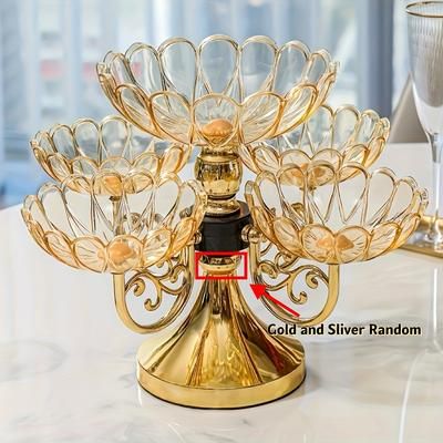 TEMU 1pc Multi-layered Plastic And Snack Tray Platter - Suitable For Living Rooms, Weddings, Birthdays, Graduation Ceremonies, And Holiday Parties, Faridabio