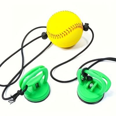 TEMU 1pc Yellow Pu Material Punching Speed Ball - Leather Boxing Speed Bag For Speed, Agility, And - Single Pack