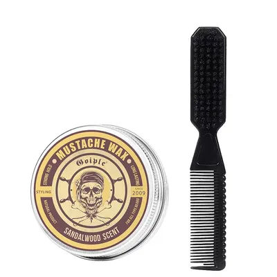30g Sandalwood Scent Beard wax for Men Mustaches Treatment Products Facial Hair Care Butter for Softening and Smoothing Beards