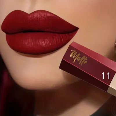 1pcs Waterproof Matte Velvet Lip Tint: Long-Lasting Nude Lip Glaze for a Sexy and Smooth Finish, Valentine's Day Gift