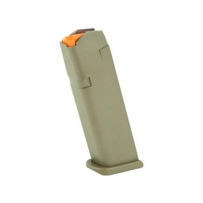 Glock G17 9mm Luger 17 Round Factory Pistol Magazine Glock 17/17L/19/26/34 OD Green 1 Pack 17 47458