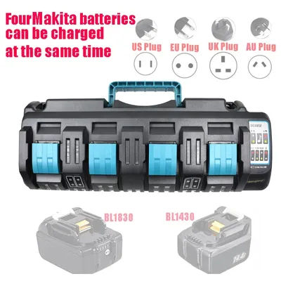 DC18SF 4Port Li-ion Battery Charger For Makita BL1430 BL1830 14.4V 18V USB Charging Mobile Phone Power Bank DC18RE DC18RD DC18RF