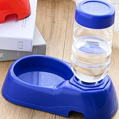 TEMU Automatic Pet Water Dispenser And Feeder Set, Gravity-fed Cat And Dog Bowls, Durable Pp Plastic, No Battery Required, For Cats And Small Dogs