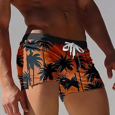Per uomo Albero di Cocco Piante Tropicali Costumi da bagno Pantaloncini da mare Pantaloncini da Surf Misura del girovita medio Stampa 3D Hawaiano Surf Ferie Spiaggia Coulisse con fodera in rete