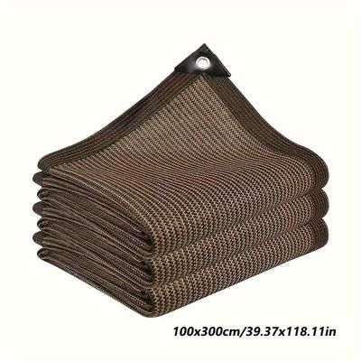 TEMU Pare-vue pour balcon et jardin, clôture décorative en osier, de protection anti-UV, café, pour terrasse extérieure, et ombre de jardin