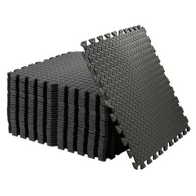 TEMU 12 Pack Exercise Mat Eva 60 X 60cm 1cm Thick Interlocking Foam Floor Tiles For Home Gym Mat For Home Workout Equipment Non Slip Mats Floor Padding For Adult 48 Sq Ft - 12 Tiles