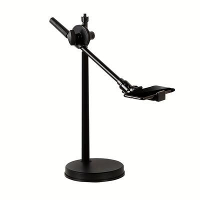 TEMU Adjustable Carbon Steel Camera Mount, Waterproof, 360° , With Overhead Clamp For Live Streaming, Food Photography, Cooking Videos, Professional Mobile Phone Holder For Cameramen And Content
